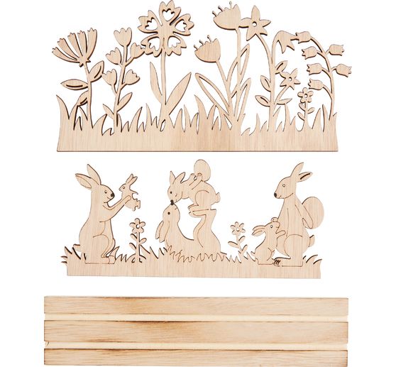 Décoration à emboîter en bois VBS « Joie de Pâques »