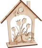 Décoration à emboîter en bois Maison VBS « Éveil du printemps »