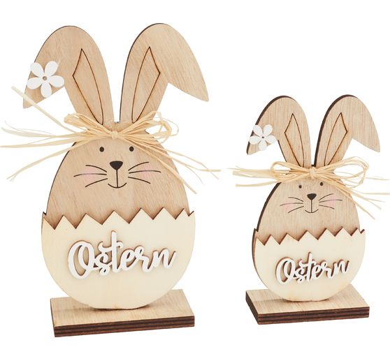 Décorations à emboîter en bois VBS « Easter bunnies »
