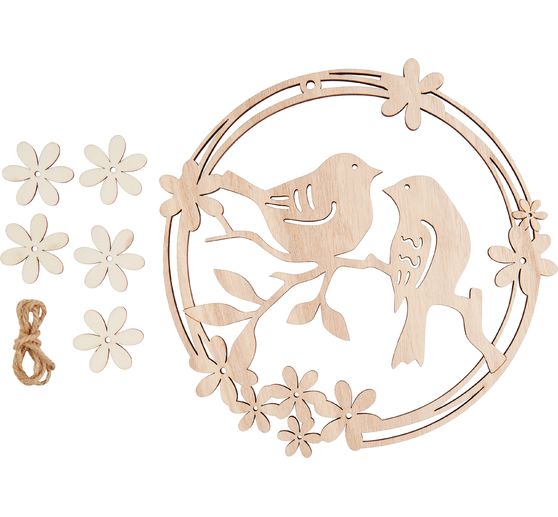Couronne en bois VBS « Oiseaux »
