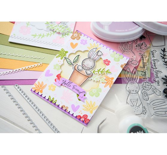 Sizzix Clear Stamps Set par Catherine Pooler "Bunny Bits & Blooms"