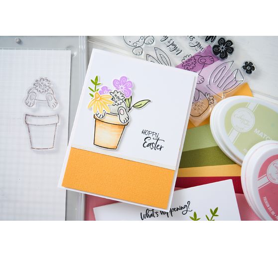 Sizzix Clear Stamps Set par Catherine Pooler "Bunny Bits & Blooms"