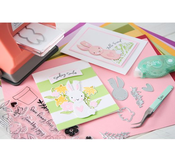 Sizzix Clear Stamps Set par Catherine Pooler "Bunny Bits & Blooms"