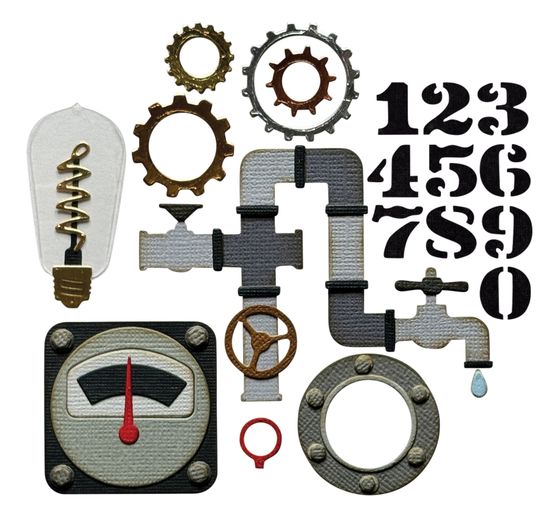 Sizzix Thinlits gabarit d'estampe "Vault Industrial by Tim Holtz"