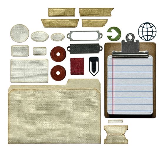 Sizzix Thinlits gabarit d'estampe "Vault Noteworthy by Tim Holtz"