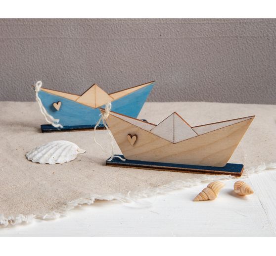 Décorations à emboîter en bois « Bateaux »