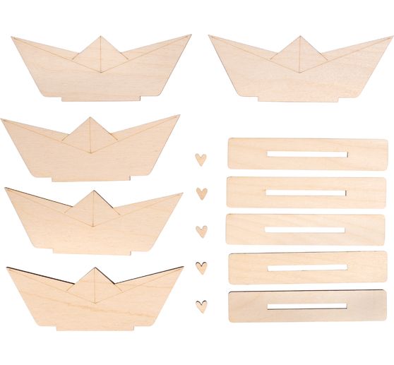 Décorations à emboîter en bois « Bateaux »