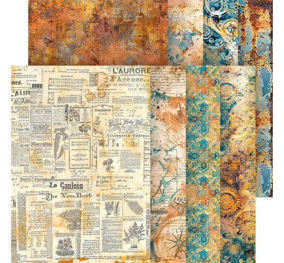 Assortiment de soies de paille à motifs « Esprit de voyage »