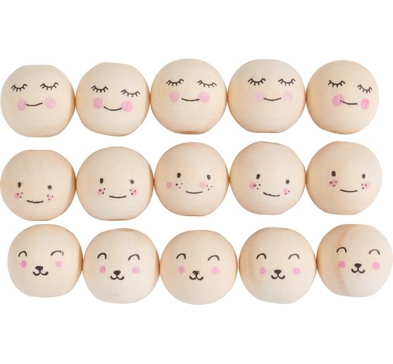 Têtes en bois VBS « Smart Faces »