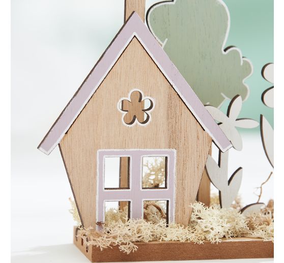 Décoration à emboîter en bois VBS « Maison dans la verdure »