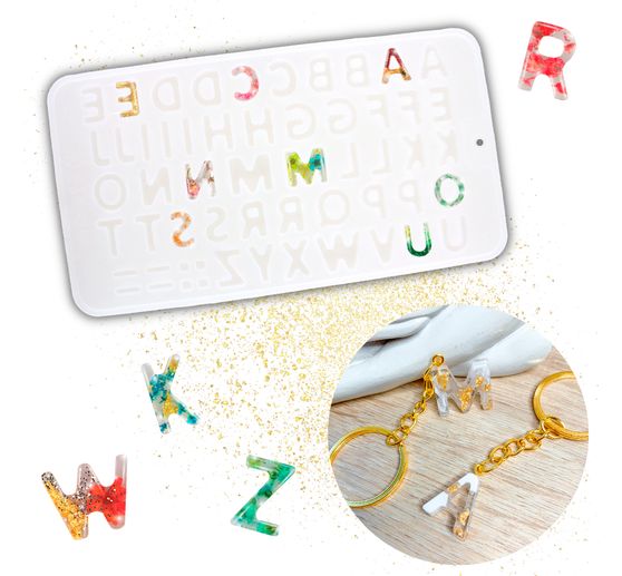 Moule en silicone pour résine « Alphabet »