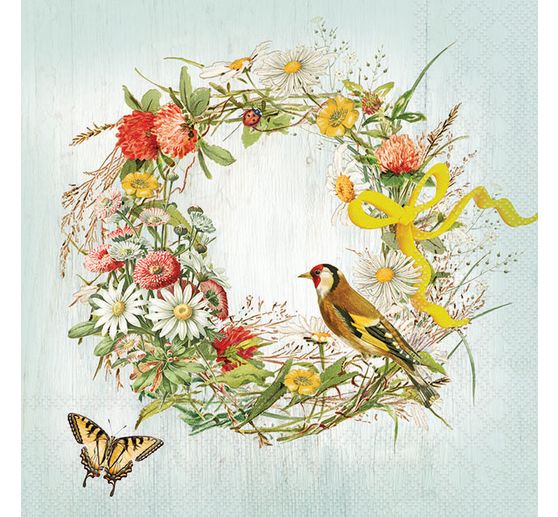 Serviette « Couronne de fleurs sauvages »