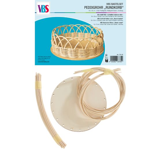 Kit créatif VBS « Corbeille ronde en rotin »