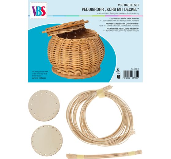 Kit créatif VBS « Boîte ronde en rotin »