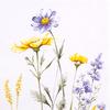 Serviette « Méli-mélo de fleurs »