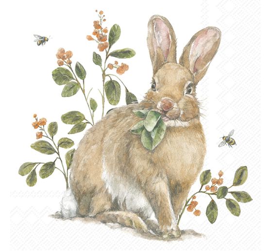 Serviette « Lapin de jardin »