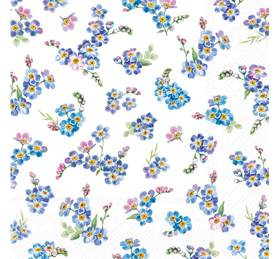 Serviette « Fleurs bleues »