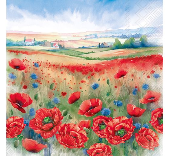 Serviette « Pré aux coquelicots »