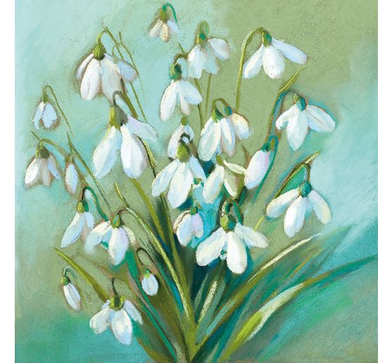 Serviette « Tendres perce-neiges »