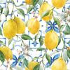 Serviette &laquo; Citrons m&eacute;diterran&eacute;ens &raquo;