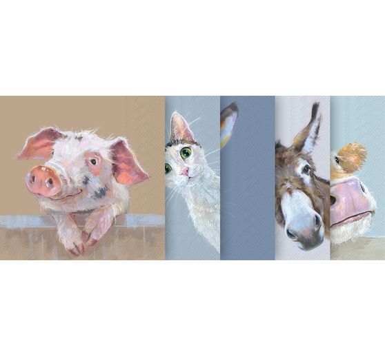 Set de serviettes VBS « Drôle de bande d'animaux »