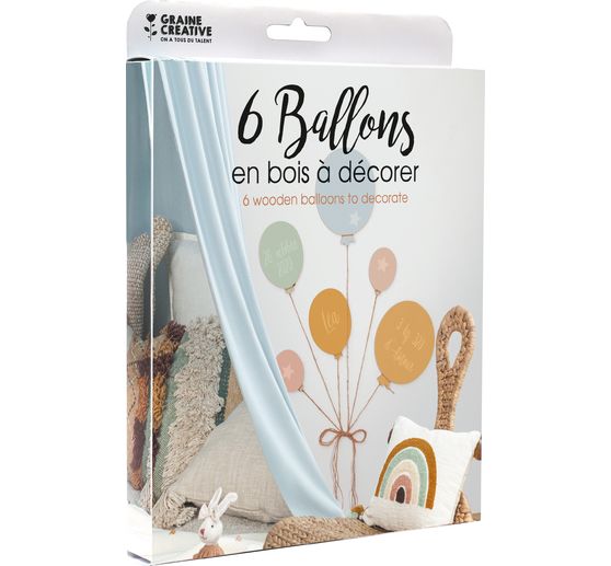 Ballons en bois, set de 6
