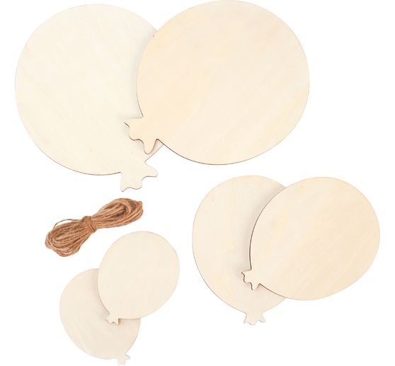 Ballons en bois, set de 6