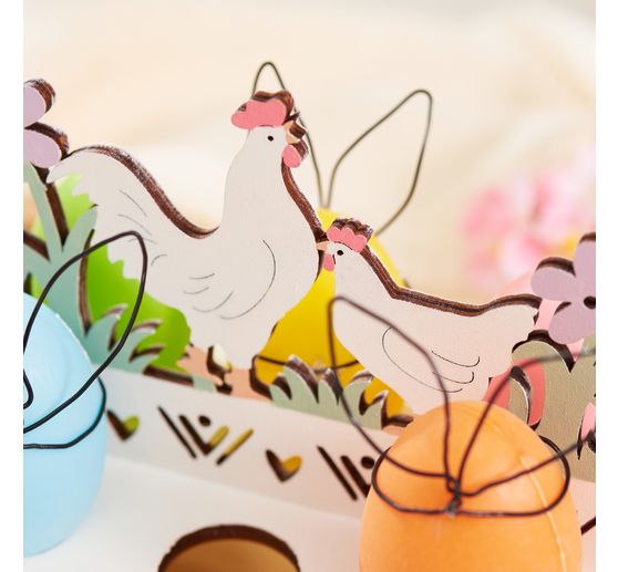 Porte-œufs VBS « Poules » pour 6 œufs