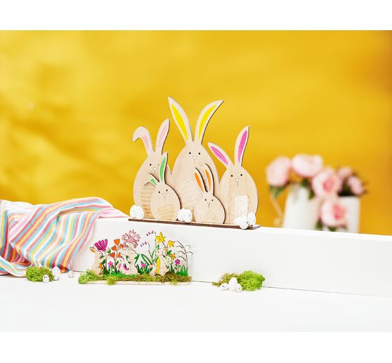 Décoration à emboîter en bois VBS « Joie de Pâques »