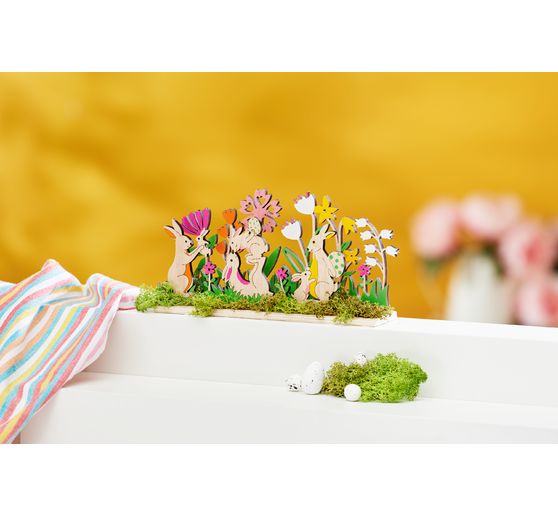 Décoration à emboîter en bois VBS « Joie de Pâques »