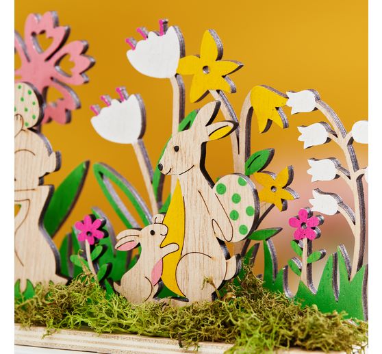 Décoration à emboîter en bois VBS « Joie de Pâques »