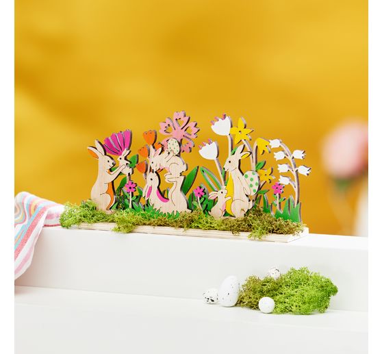 Décoration à emboîter en bois VBS « Joie de Pâques »
