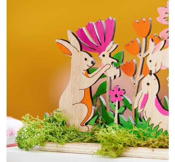 Décoration à emboîter en bois VBS « Joie de Pâques »