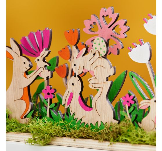 Décoration à emboîter en bois VBS « Joie de Pâques »