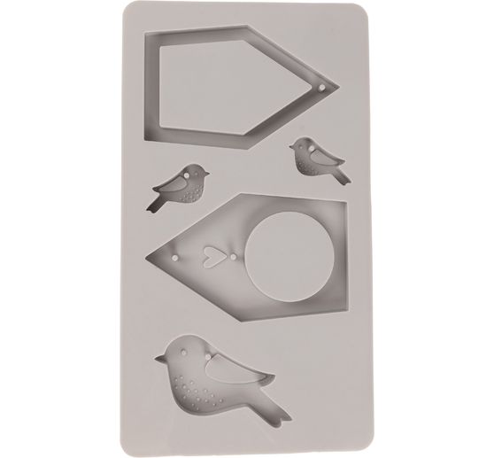 Moule en silicone « Nichoirs & oiseaux »