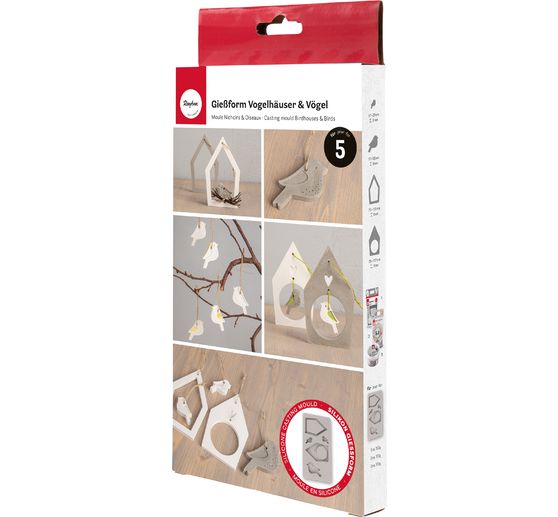 Moule en silicone « Nichoirs & oiseaux »