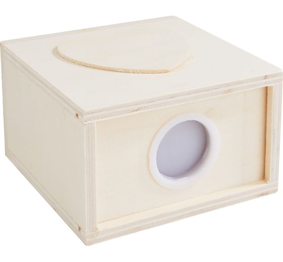Tirelire « Cube avec cœur », contreplaqué