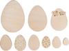 Pièces à disperser en bois « Assortiment d'œufs de Pâques »