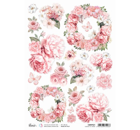 Motif straw silk "Essence of Spring"