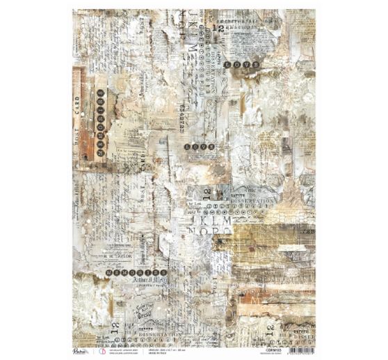 Soie de paille à motifs « Memories on Paper »