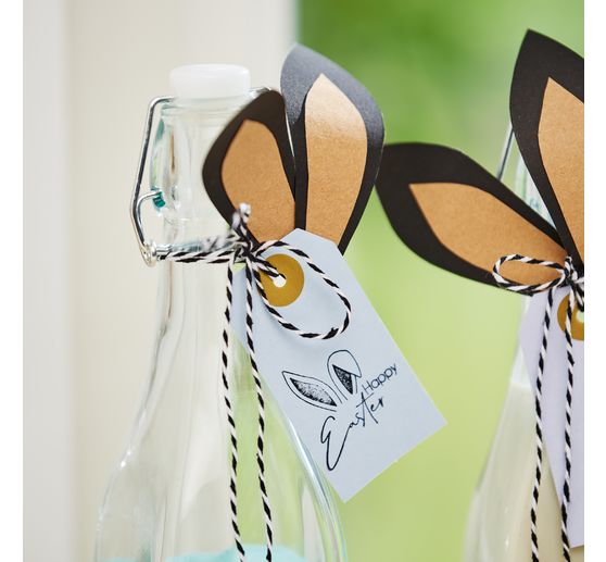 Bouteilles en verre à fermeture mécanique VBS « Forme carrée », 500 ml, 6 pc.