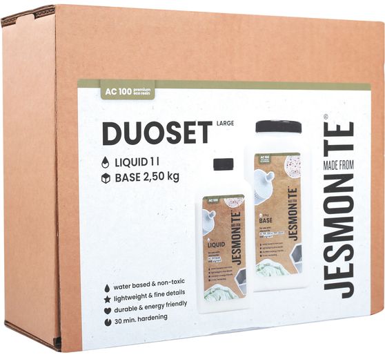 Jesmonite AC 100 Duoset « Liquide 1 l + Base 2,5 kg »