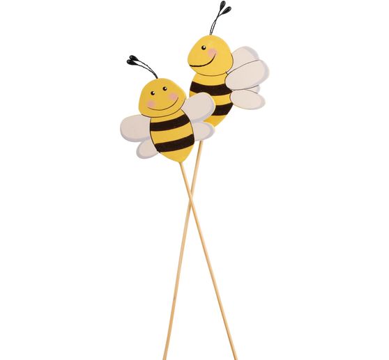 Piques déco en bois abeille « Susi & Willy »