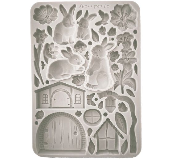 Moule en silicone « Rabbit & Flowers »