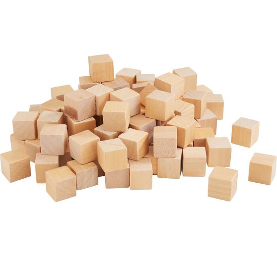 Mini-cubes en bois VBS, 100 pc.