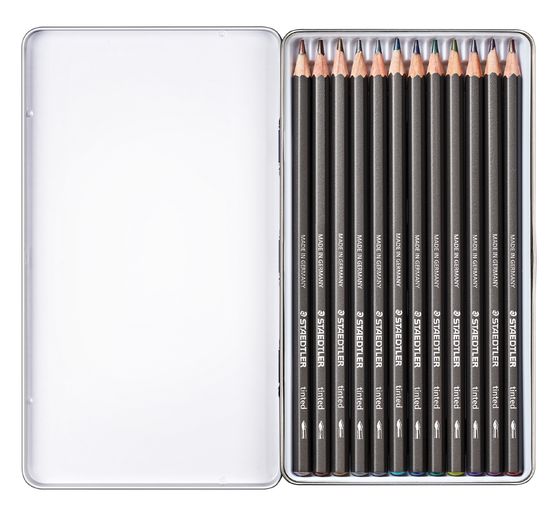 Crayons aquarellables teintés Staedtler, set de 12