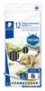 Crayons aquarellables teintés Staedtler, set de 12