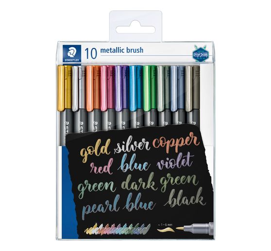 Marqueurs Staedtler Metallic brush, set de 10