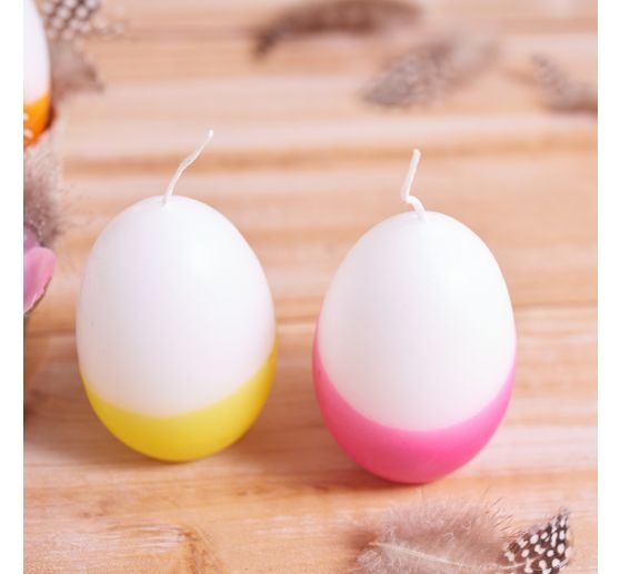 Bougies œufs, paquet de 6 dans une boîte à œufs