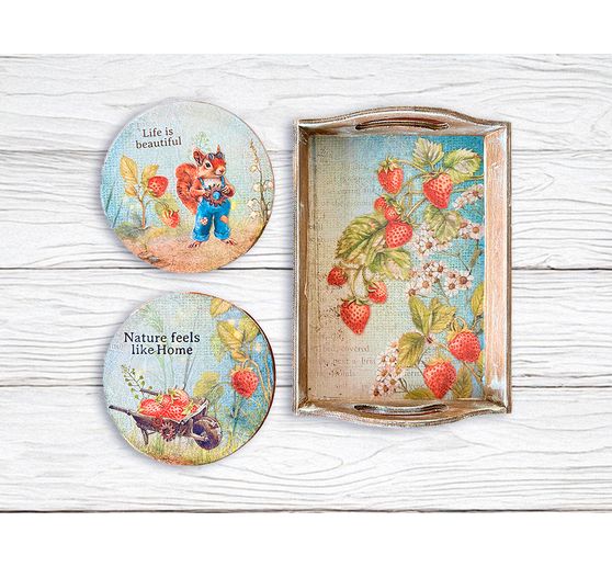 Assortiment de soies de paille à motifs « Hidden Grove »